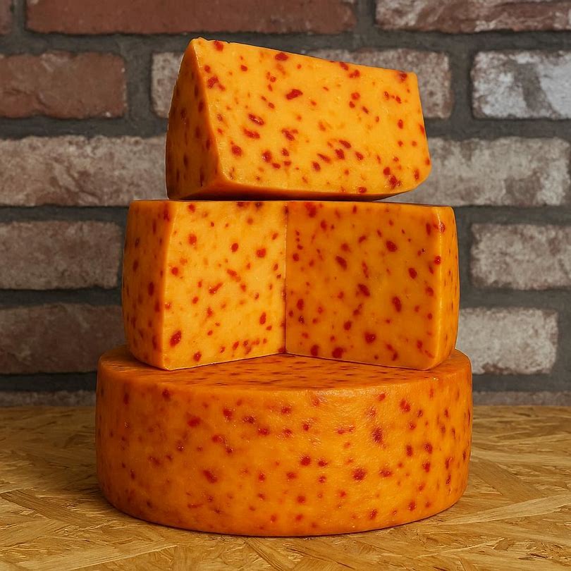 stack of Chilli Double Gloucester