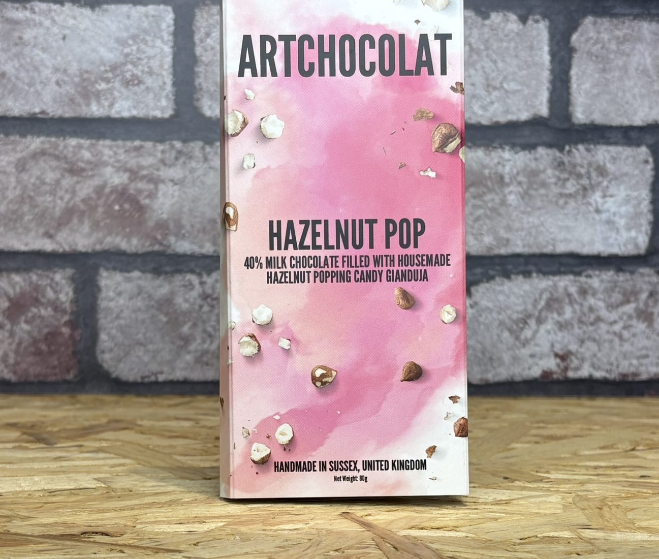 bar of hazelnut pop milk chocolate