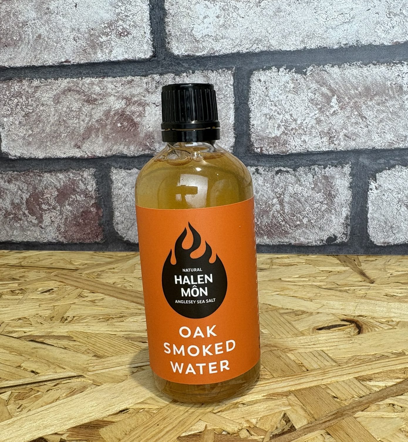 bottle of oak smoked water