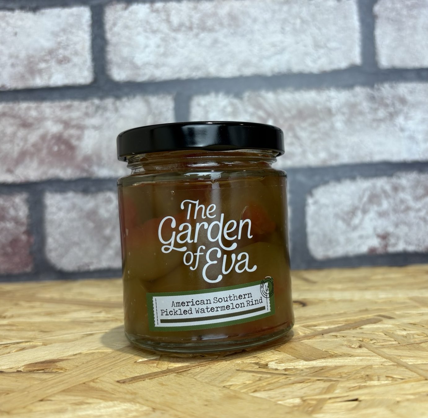 jar of pickled watermelon