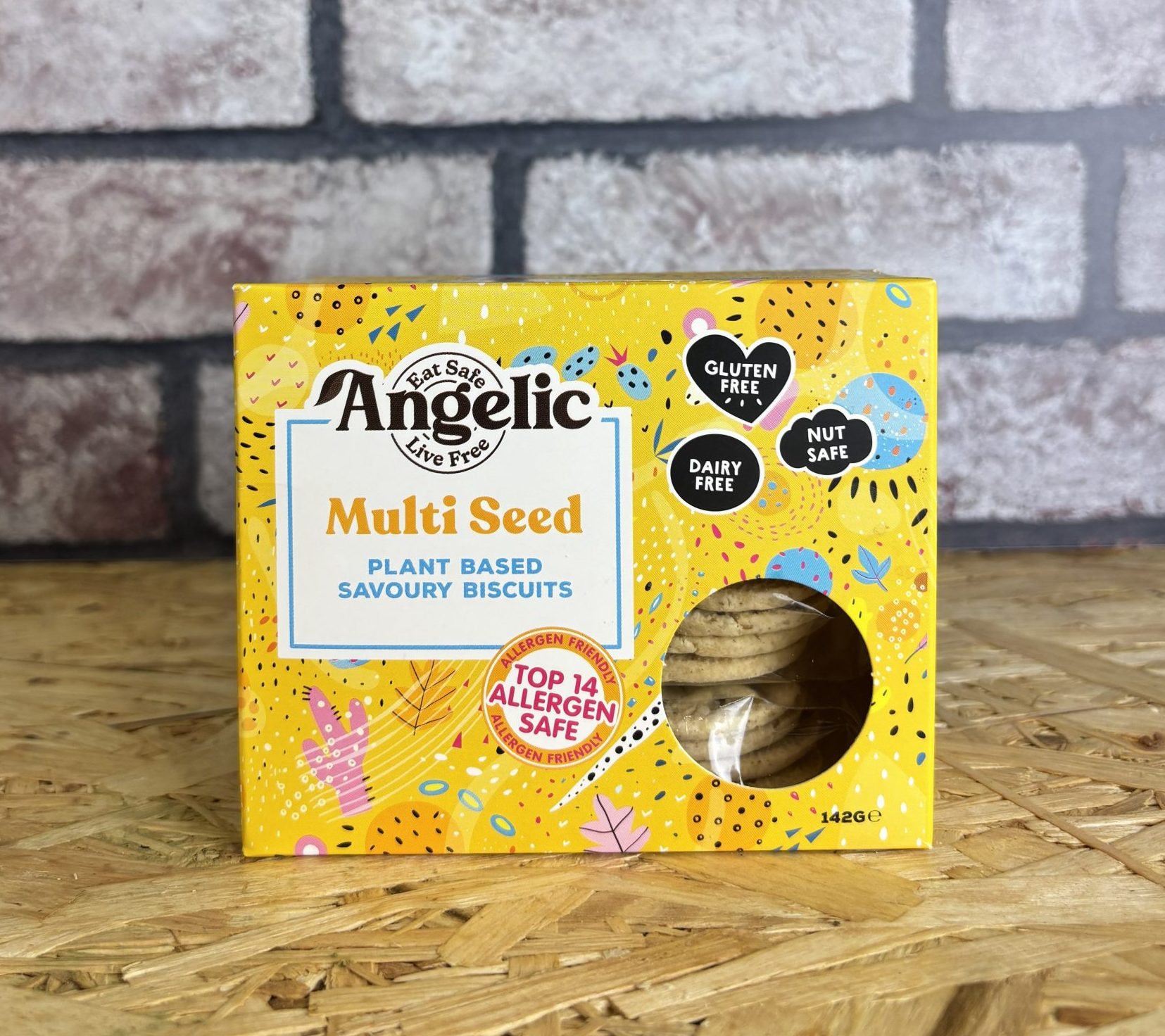 packet of multi seed savoury biscuits