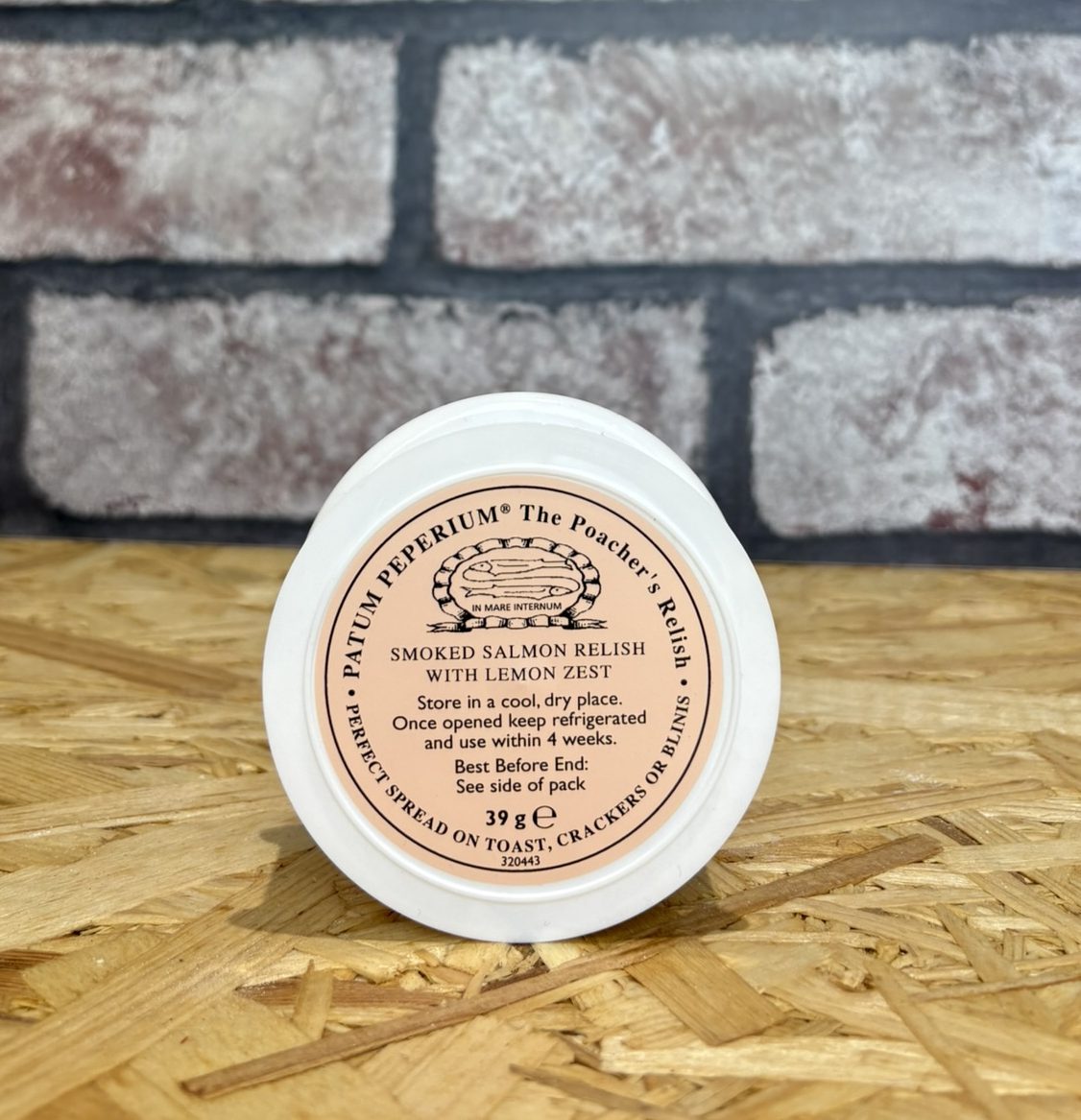 smoked salmon relish in circular package