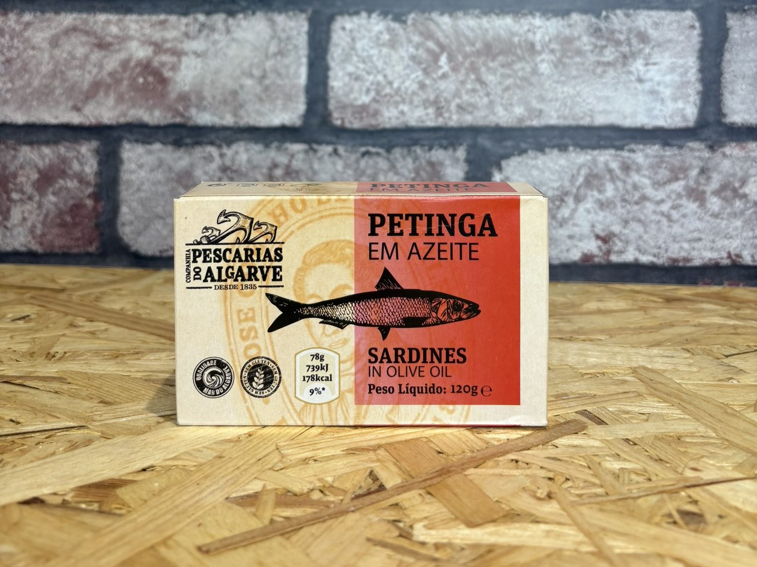 box of tinned sardines in olive oil