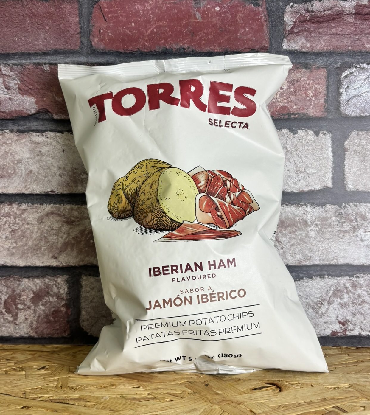 bag of iberian ham crisps