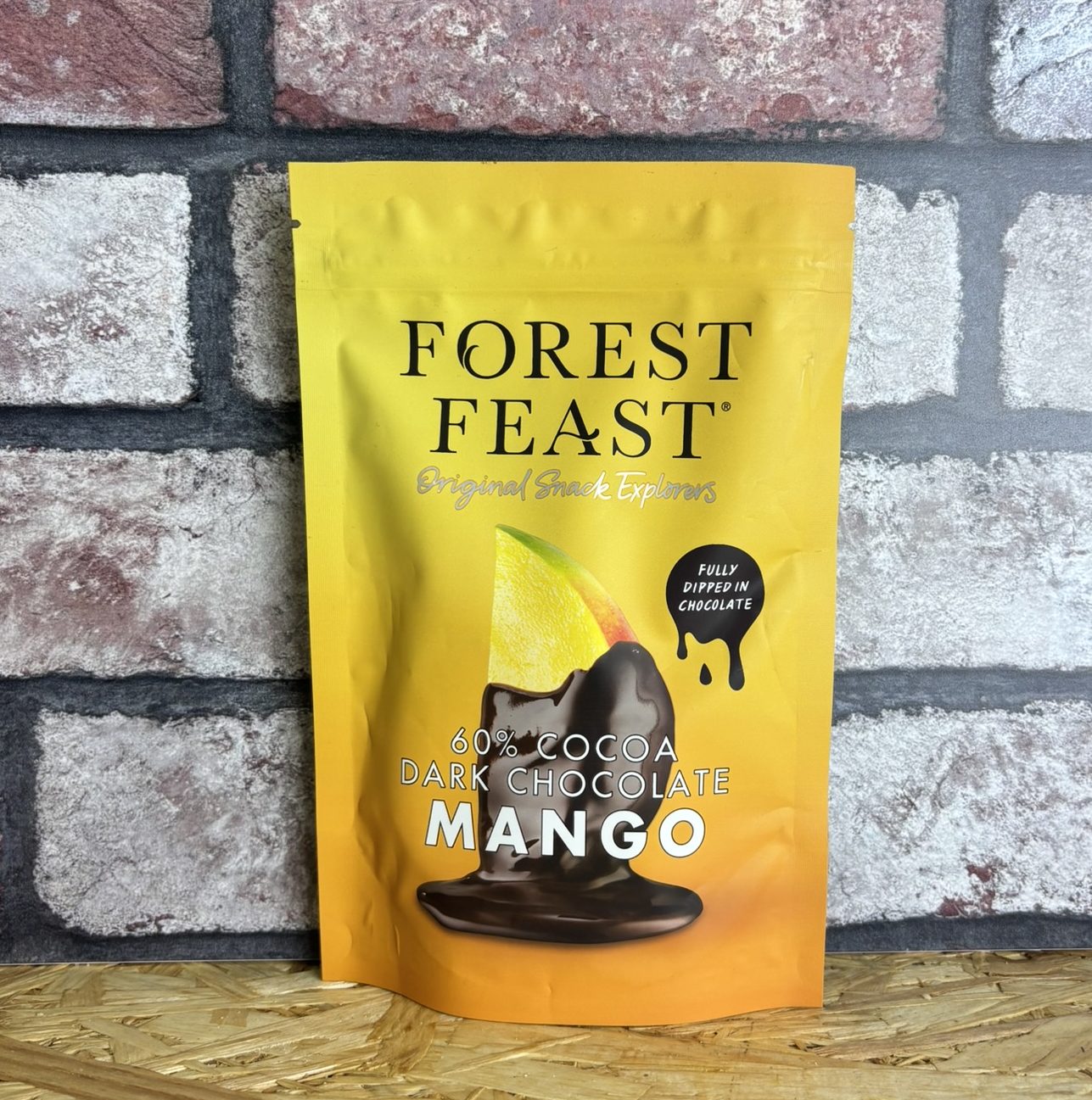 packet of dark chocolate mangos
