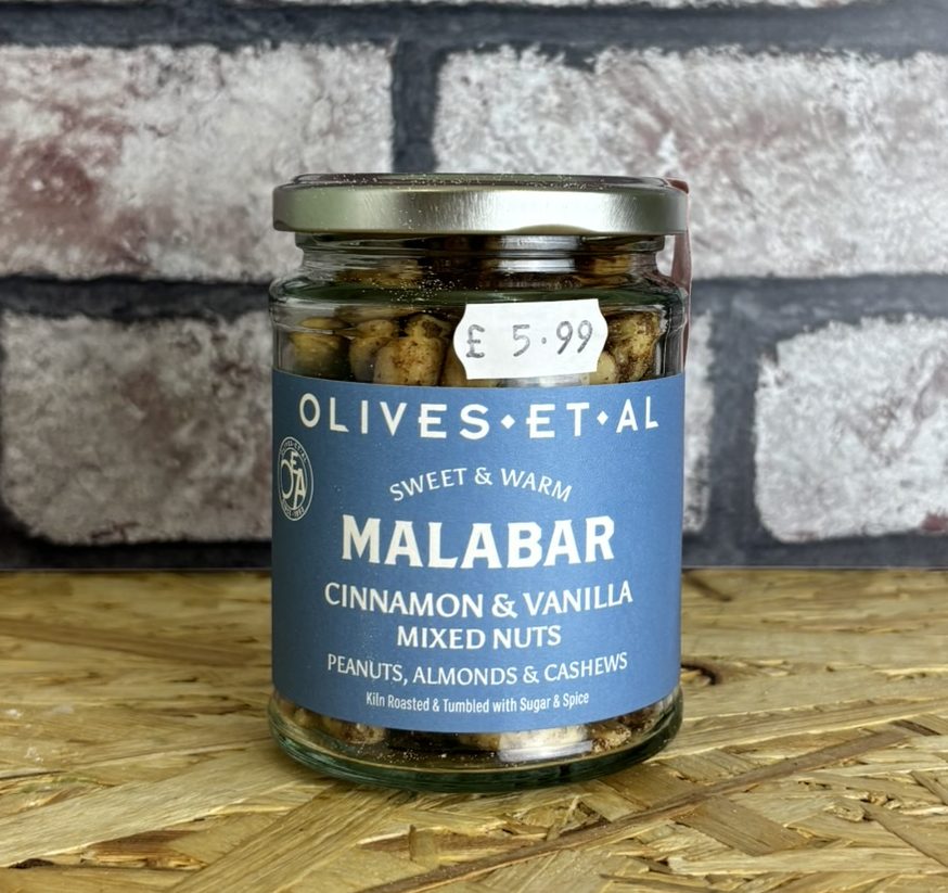 jar of cinnamon and vanilla nuts