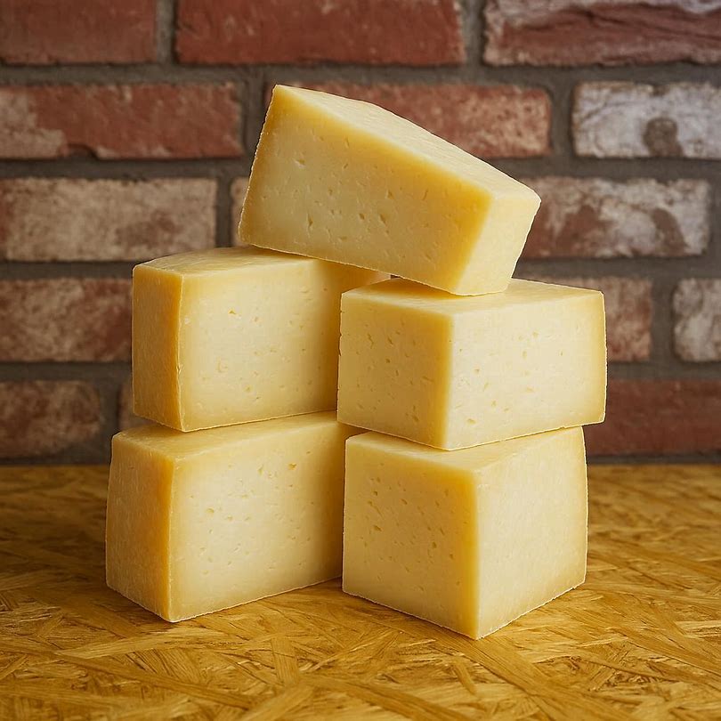 stack of Inglewhite Farm Hard Buffalo cheese