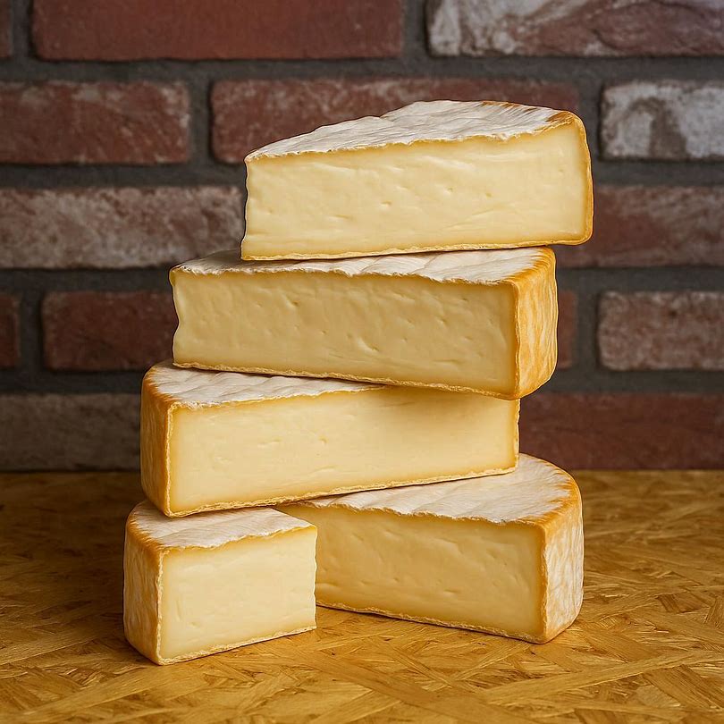 stack of smoked brie