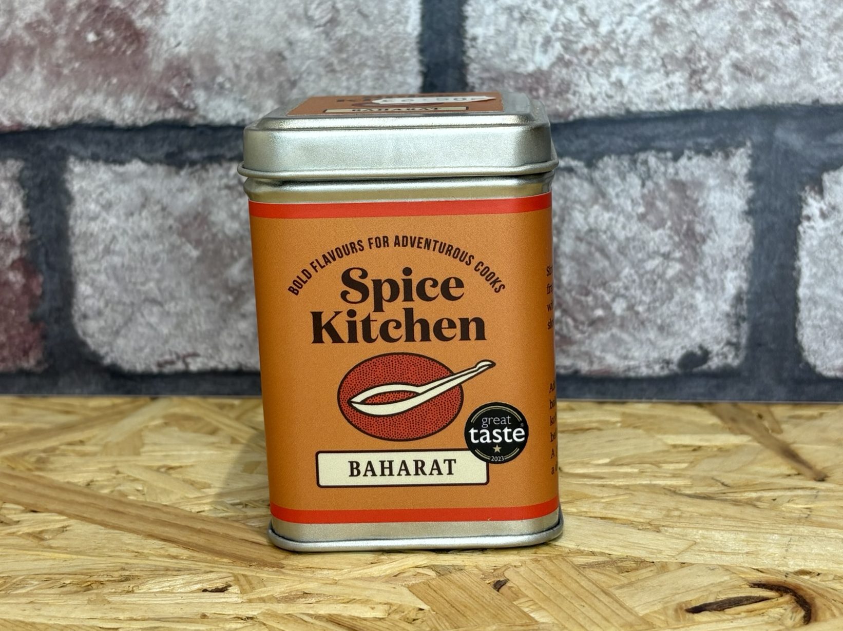tin of baharat spice mix