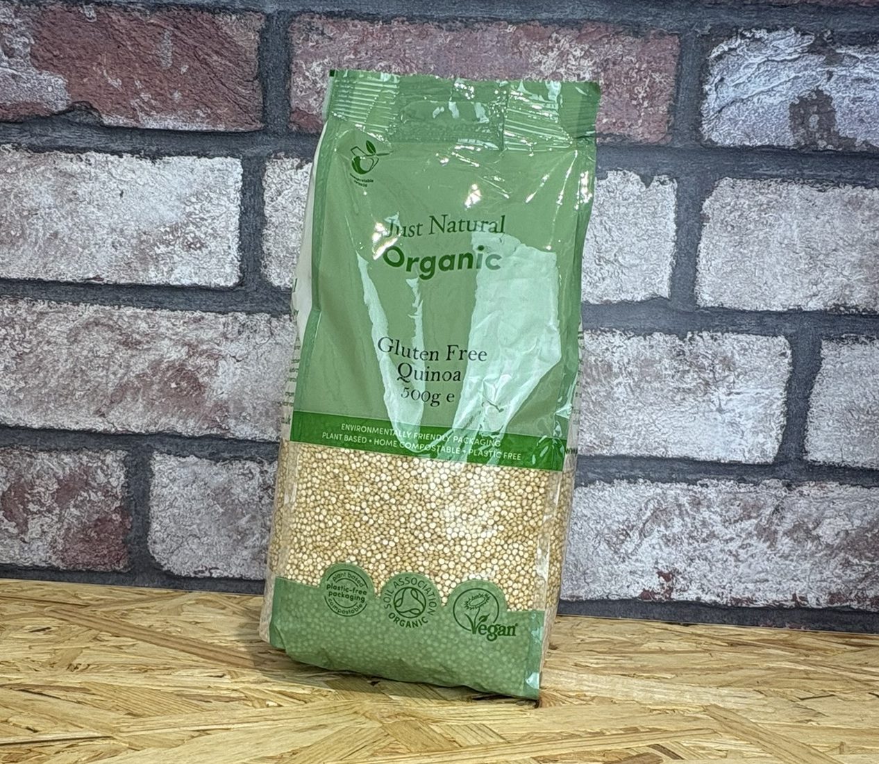 bag of organic quinoa