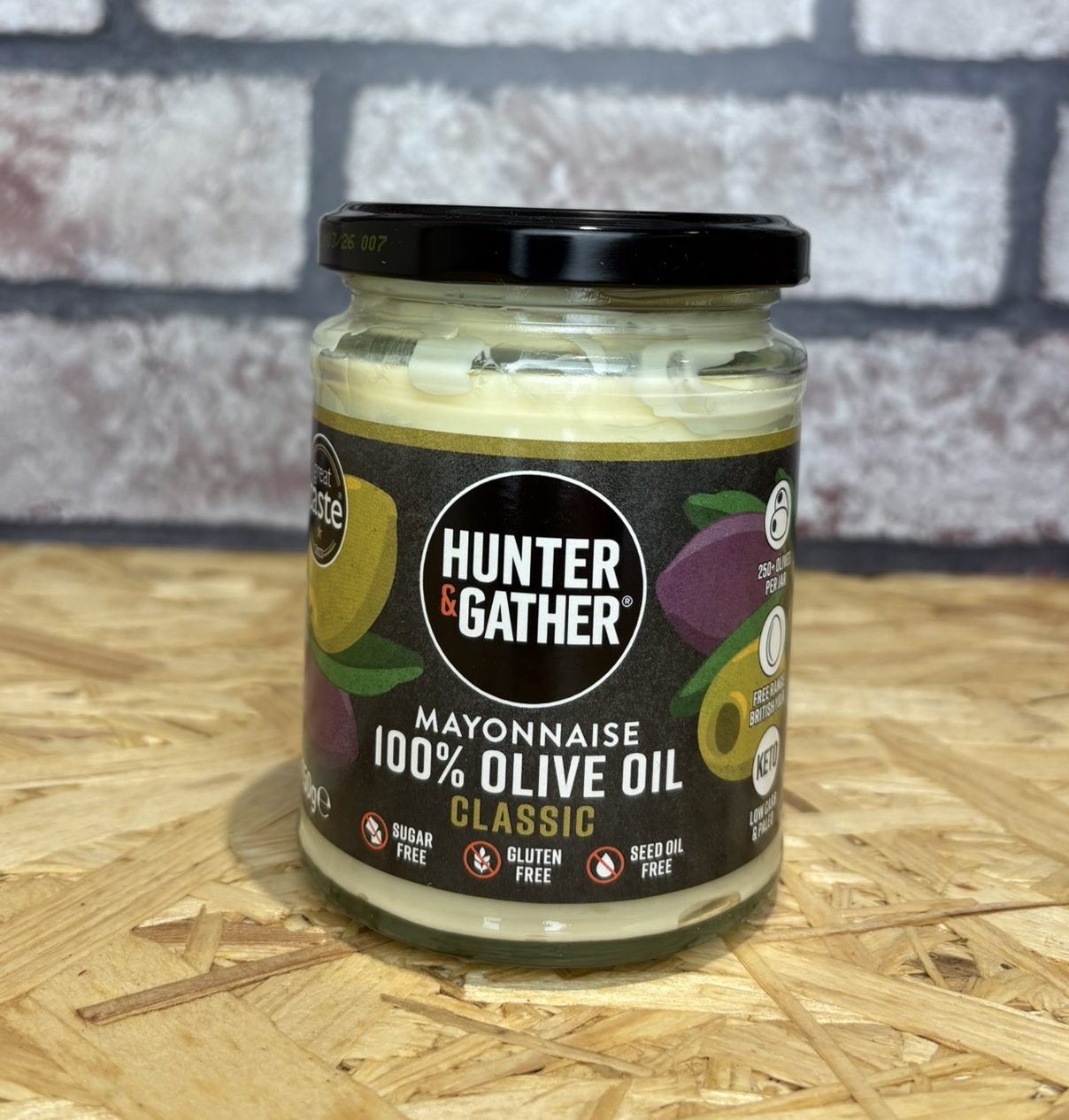 jar of olive oil mayo