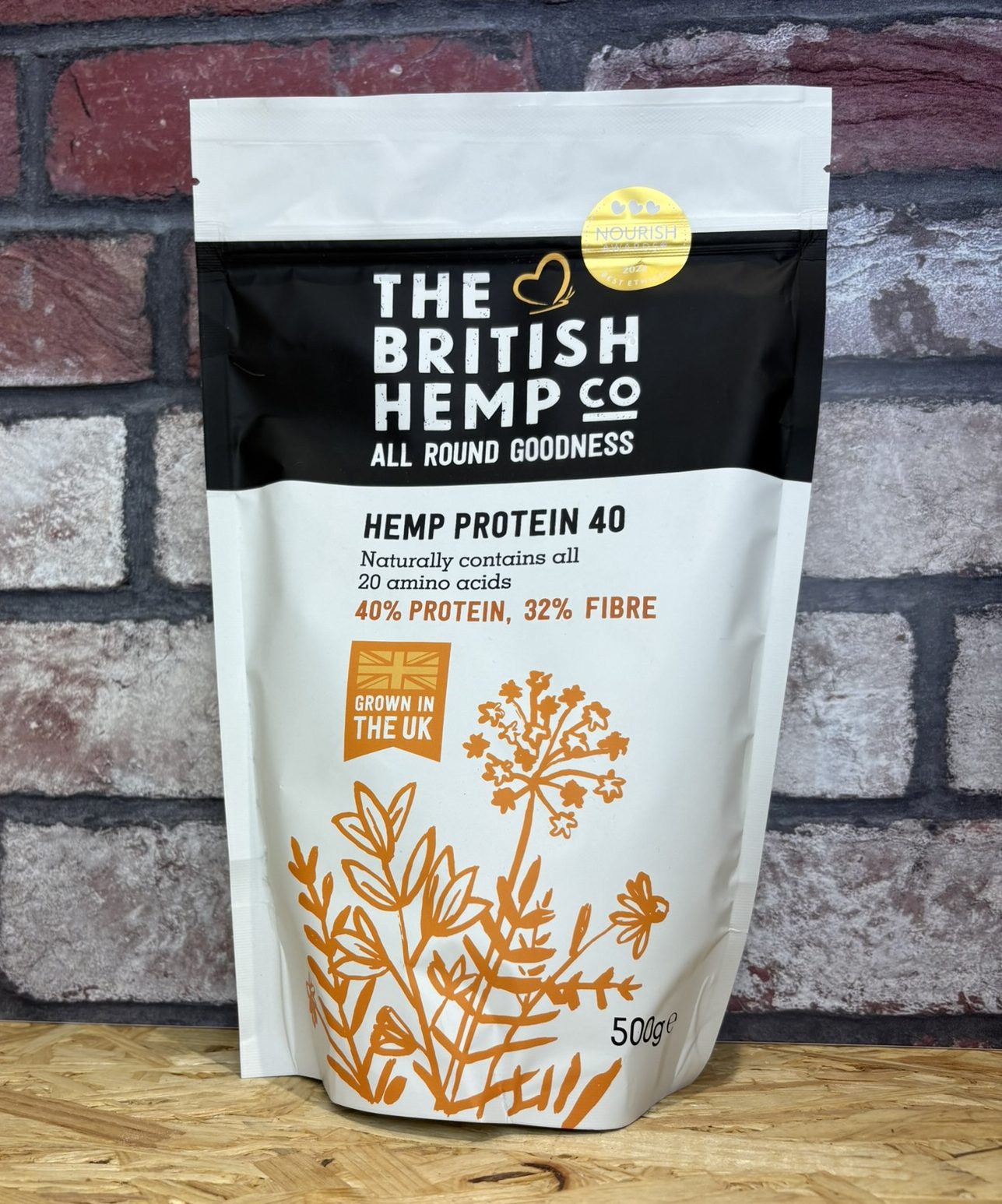 packets of hemp protein