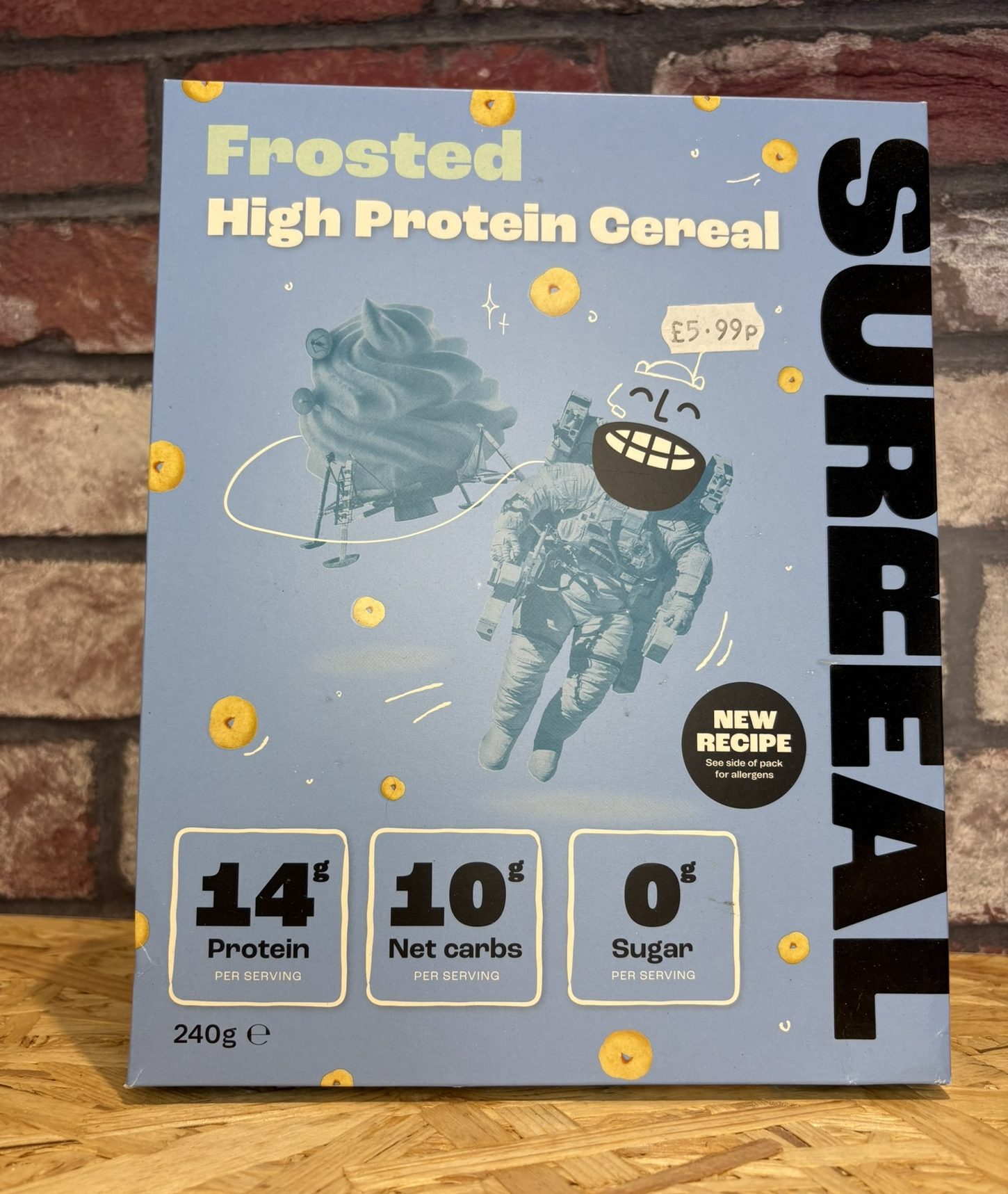 box of frosted cereal