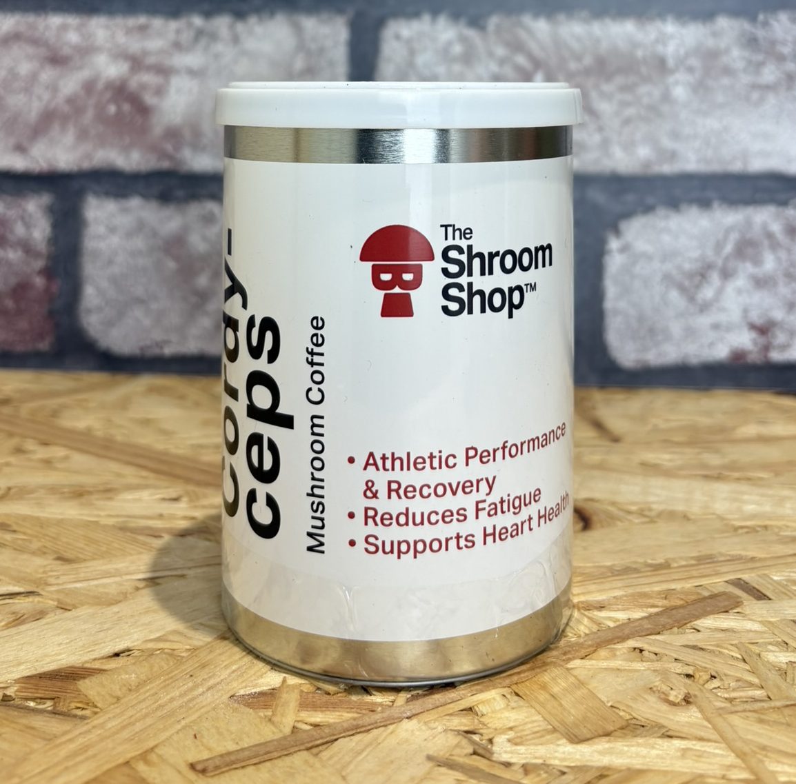 tin of mushroom coffee