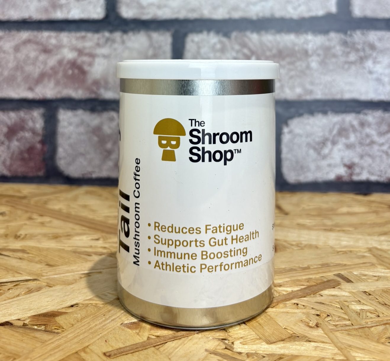 tin of mushroom coffee