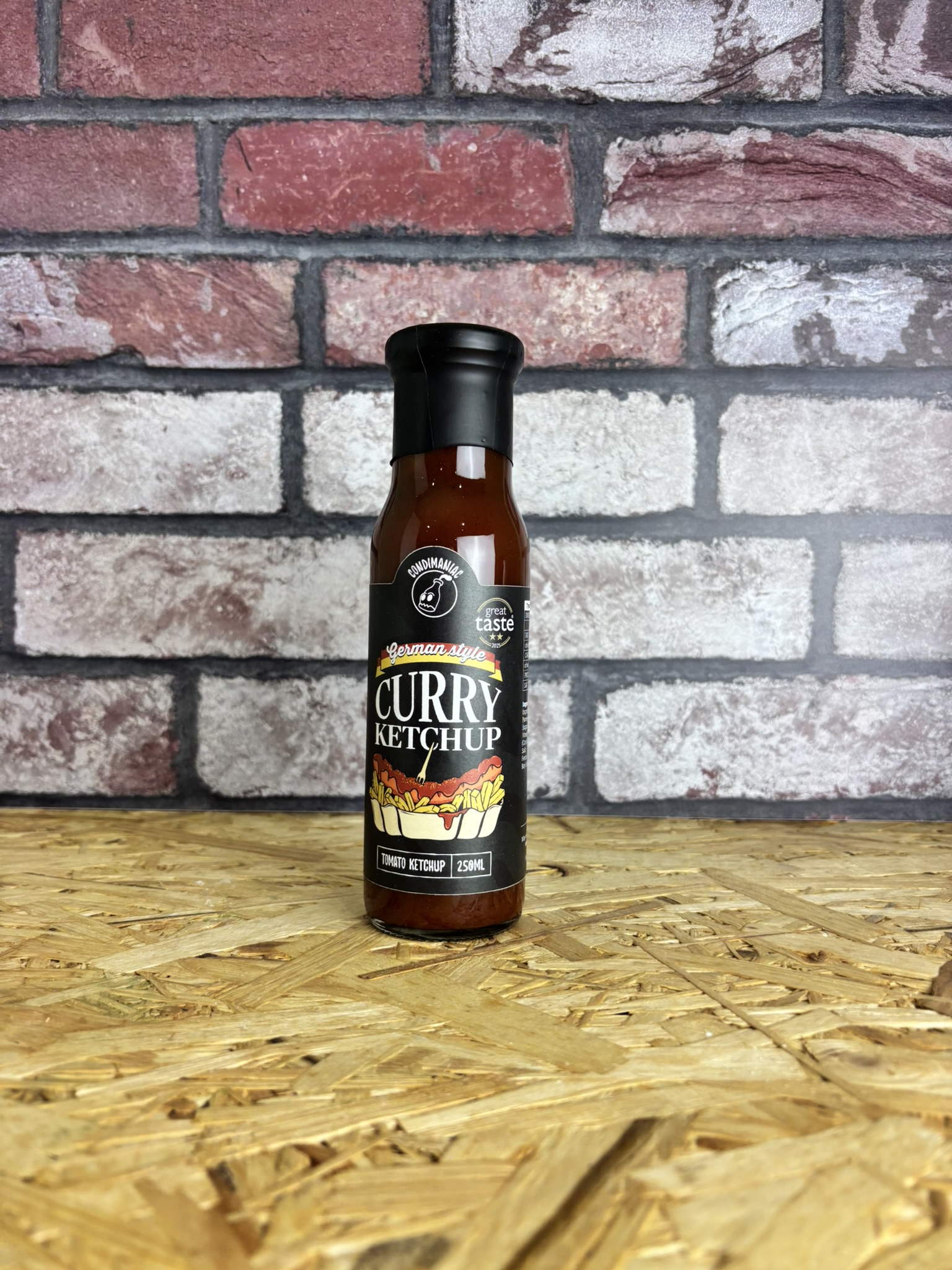 bottle of german style curry sauce
