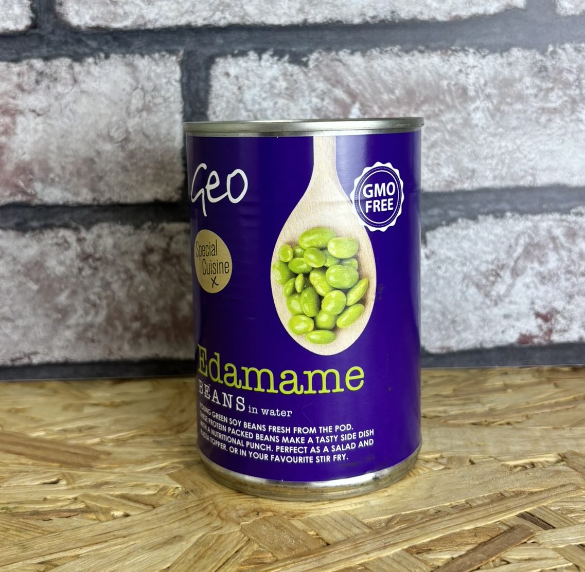 tin of edamame beans