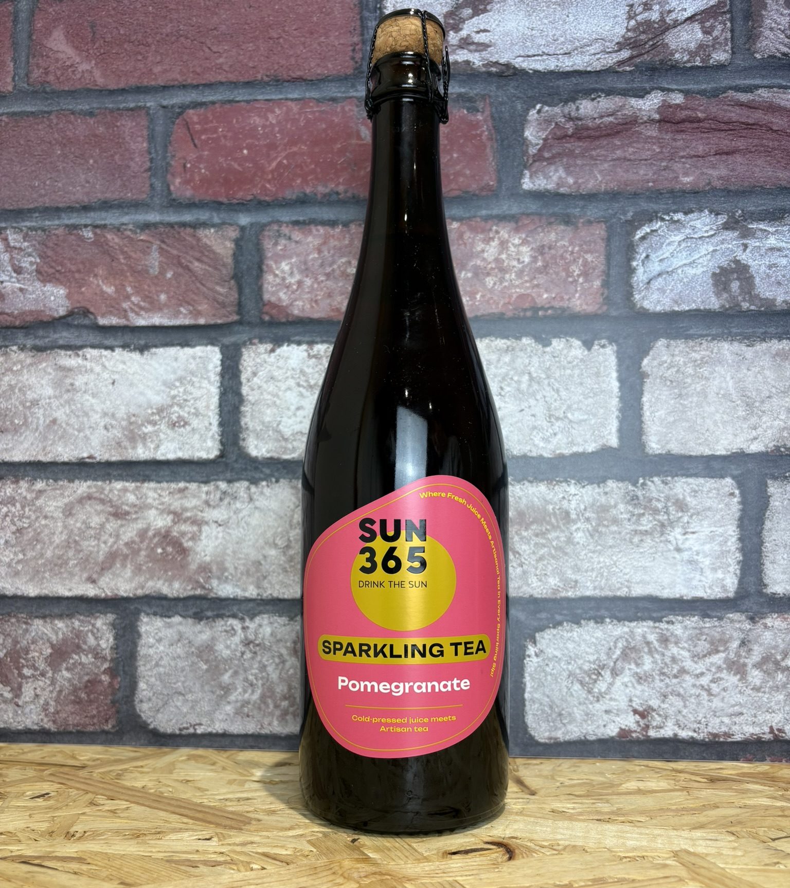 bottle of sparkling tea