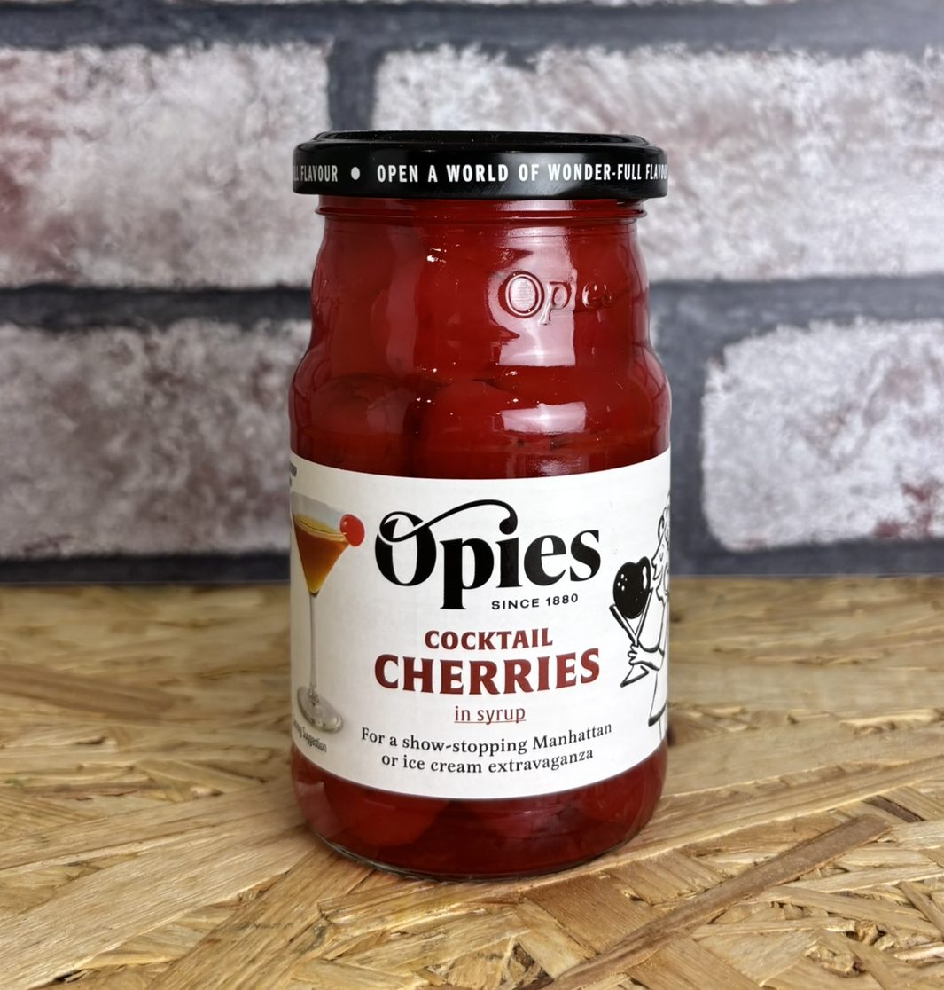 jar of cocktail cherries