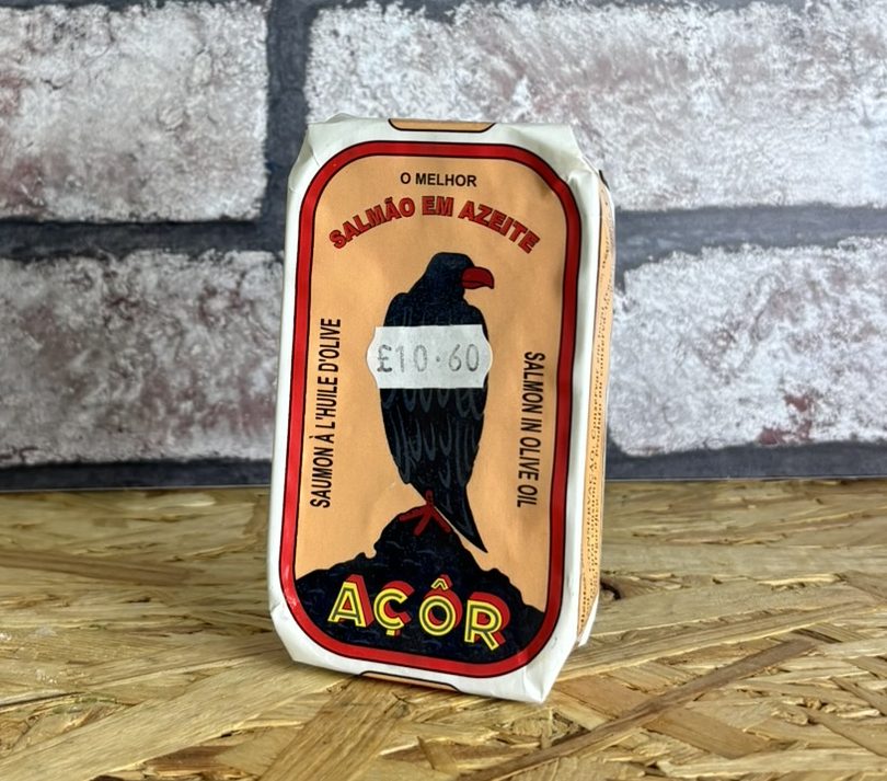 tin of salmon in olive oil