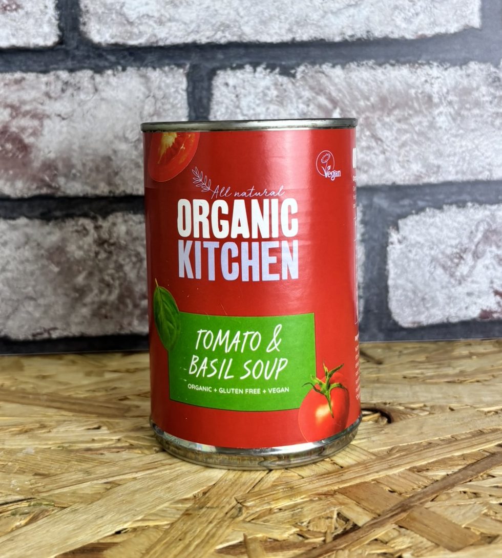 tin of tomato and basil soup