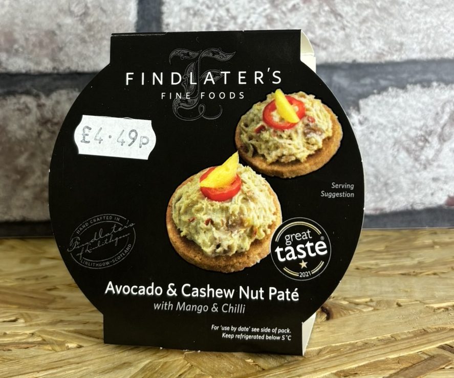 tub of avocado and cashew nut pate