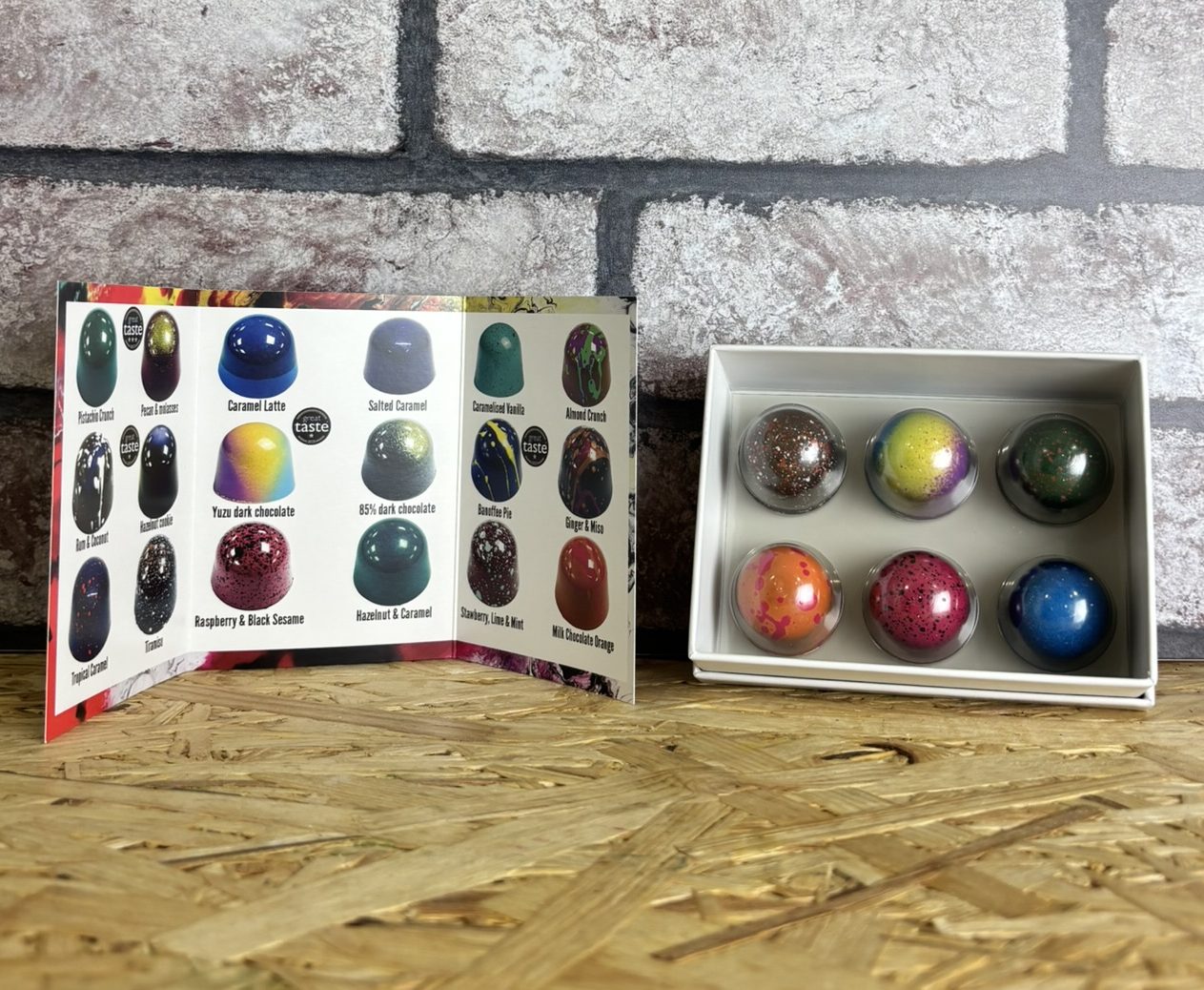 box of colourful chocolates